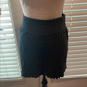 Aerie Green Pleated Pencil Mini Skirt